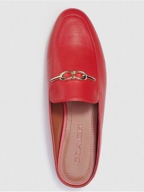 Coach Women's Sienna Leather Slide - electric red